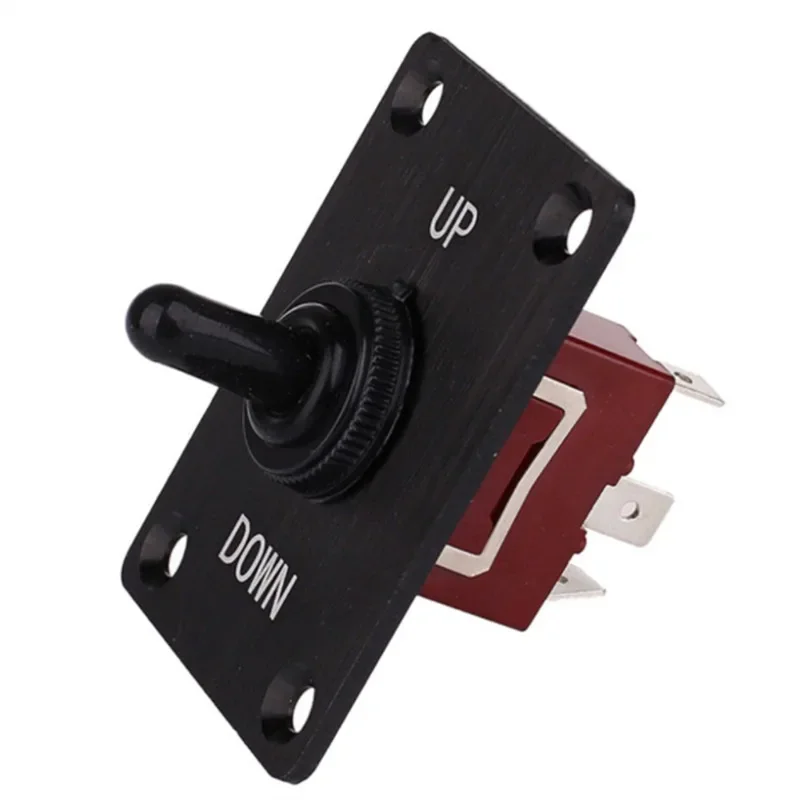 Toggle With Metal Panel Yacht Boat RV Three-Leg Two-Gear Bilateral Reset Rocker Switch