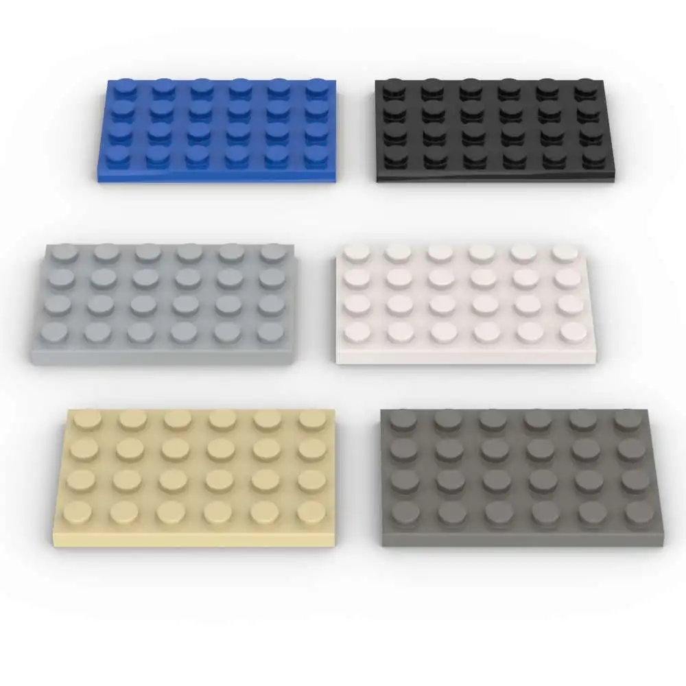MOC 10PCS Classical Plate 3032 Tire Board Light Panel Substitutable Bricks 4x6 Building Blocks Toys Adults Boys Holiday Gifts