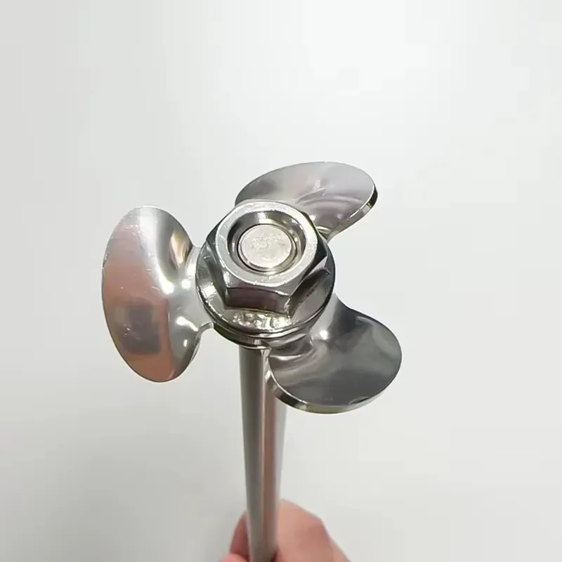 4*25cm Laboratory Overhead Stirrer 304 Stainless Steel Stirring Rod Three-blade Agitator Rod
