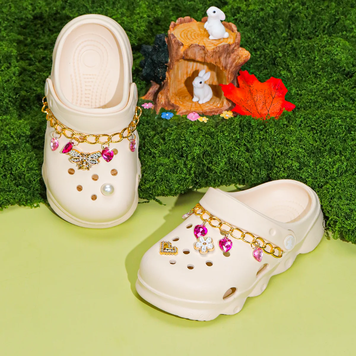 Kinder-Glitzer-Clogs, Leichte EVA-Gartenschuhe, Wasserdichte Rutschfeste Sandalen, Bequeme Slip-On Schuhe für Drinnen und Draußen 1214 – Detail 13
