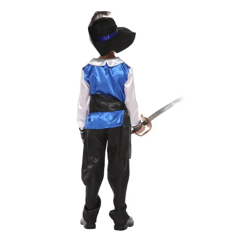 Kids Child Medieval Prince King Warrior Renaissance Middle Age Musketeer Crusader Knight Costumes for Boys Umorden