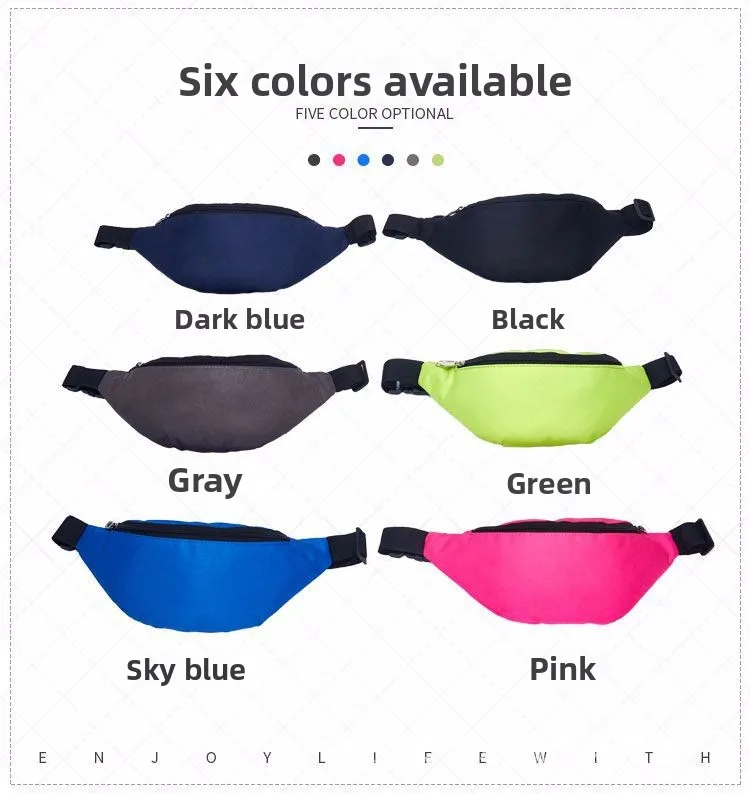 Candy Colored Crossbody Bag Outdoor Sports Mobile Coin Purse Pure Color Waist Bag Commuting Portable Close Fit Small Bag
