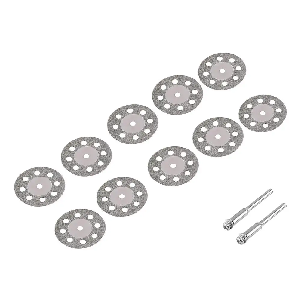 10Pcs 30mm Circular Saw Blades with 8 Holes + 2Pcs Mandrels for Wood, Plastic & Aluminum Cutting Tools