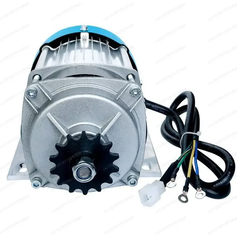 1000W 48V 60V Brushless Deceleration Motor, Reverse Chain Drive Electric Tricycle Motor for Heavy Duty Cargo Bike