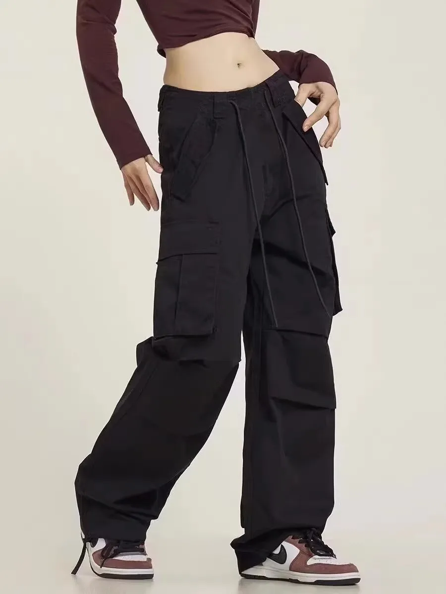 Plus size Elastic waist and ankle binding work pants for women in spring 2024  high waist  loose fit  slimming and versatile cas