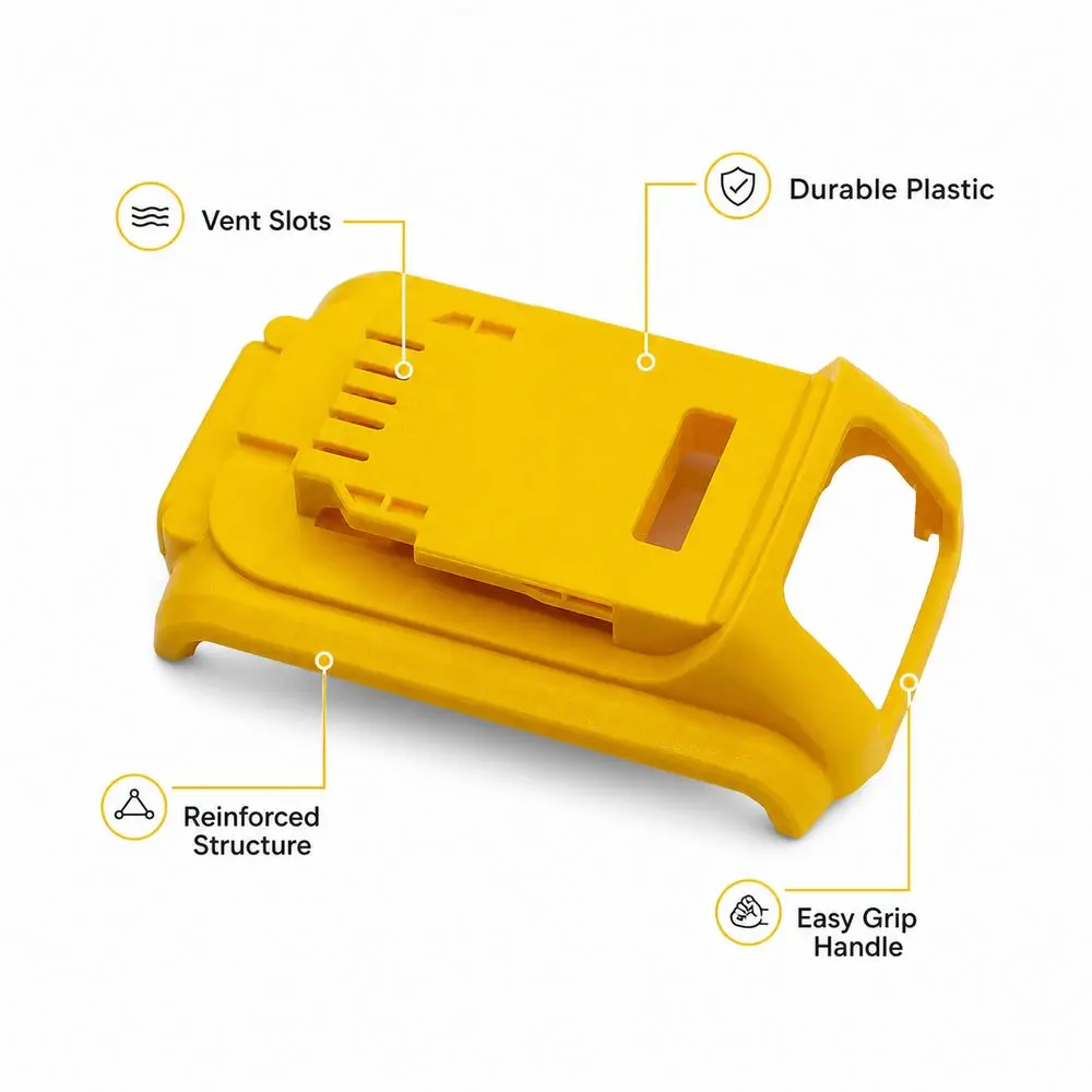 Kunststoff-Lithium-Batterie-Gehäuse Schutzplatine Ersatzgehäuse Batterie-Reparaturgehäuse für DeWalt/20V/DCB201/DCB203 DCB204 DCB200 – Detail 8