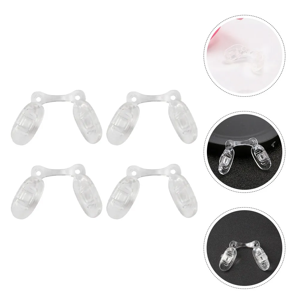 

4Pcs Nosepads for Eyeglasses Silicone Nose Cushions Anti-Slip Replacement Eyeglass Nose Pads for Glasses Sunglasses Frames