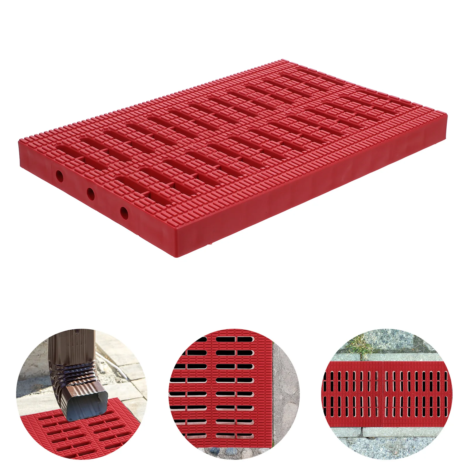 

Plastic Floor Grate 20X30.5X2.4Cm Trench Drain Cover Debris Filtration Easy Installation Low Maintenance Outdoor Drainage Grates