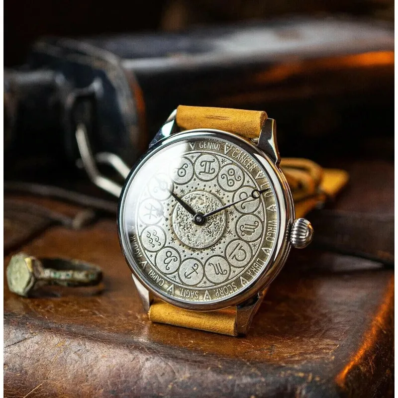 Exclusive 12 Constellation Coin Handmade Men's Mechanical Watch