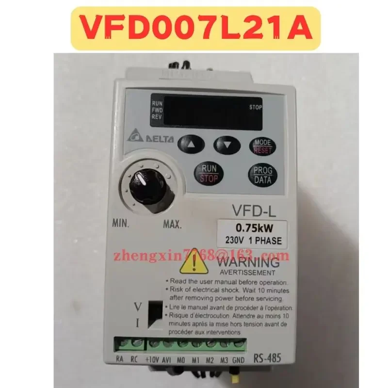 Used Frequency Converter VFD007L21A Normal Function Tested OK