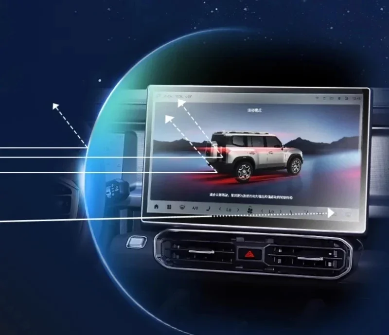 Car Central Control Screen Tempered Film Navigation Screen Fit for CHERY JETOUR Traveler T2 2023 2024 Frosted Film Accessories