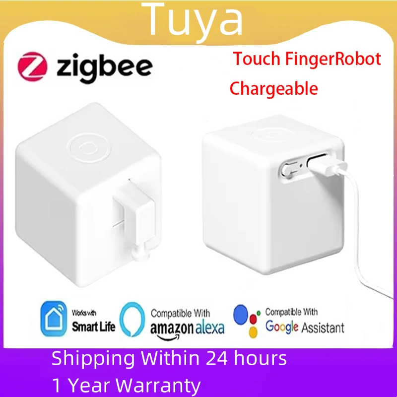 Tuya Smart Touch Finger Robot ZigBee 3.0 Chargeable Switch Button  Pusher Bot Remote Control App Support Alexa Google Home Alice