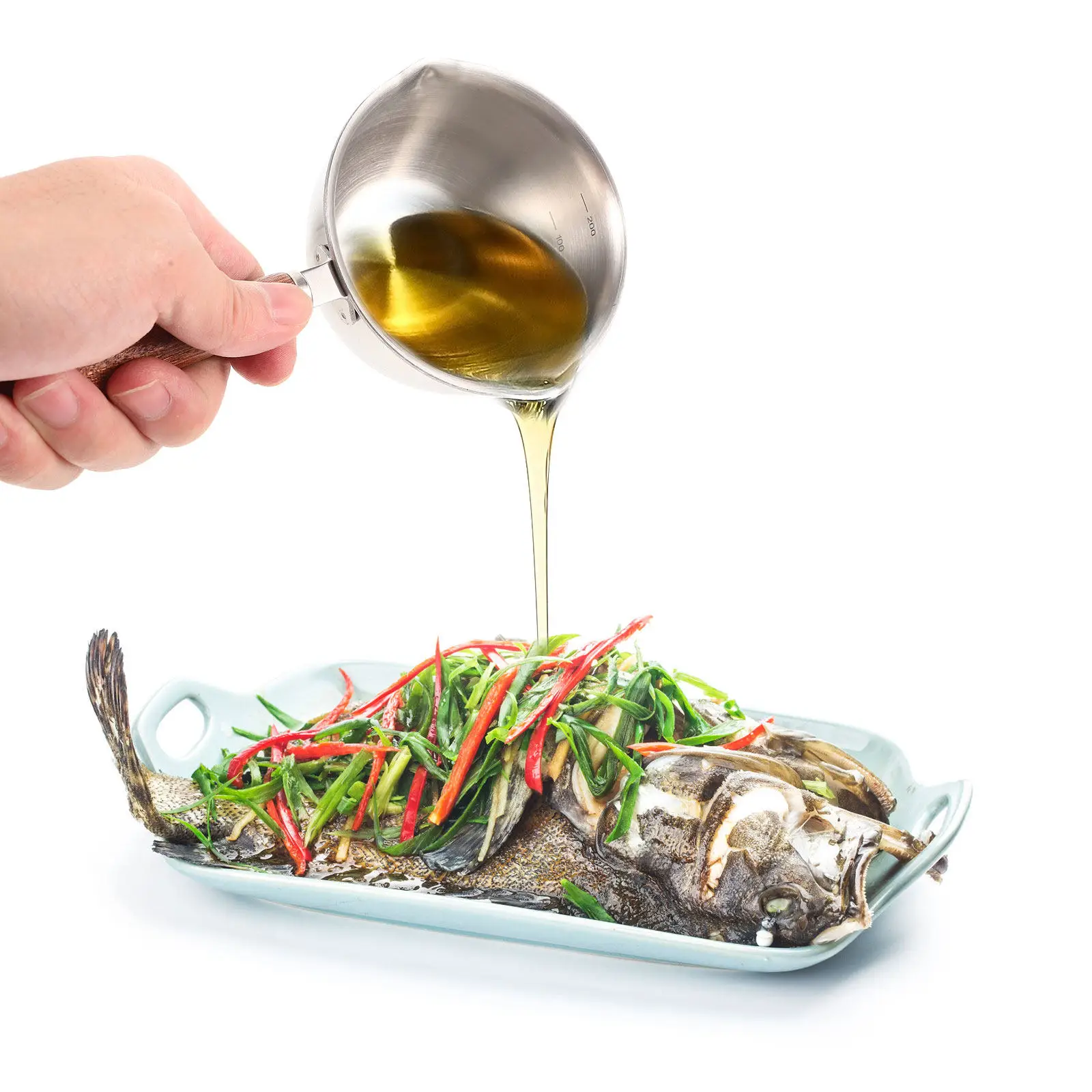 

Milk Pot Stainless Steel Saucepan Wood Handle Ergonomic Design Household Pan Heating Milk Water Oil Gas Induction Cooker Pour