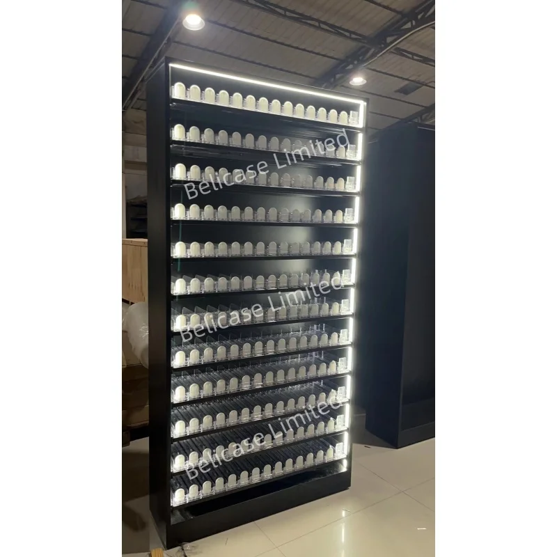 Custom, Sigaretten Sigarenrookproducten Display Meubelen Metalen Tabak Vloer Vitrine Vitrine