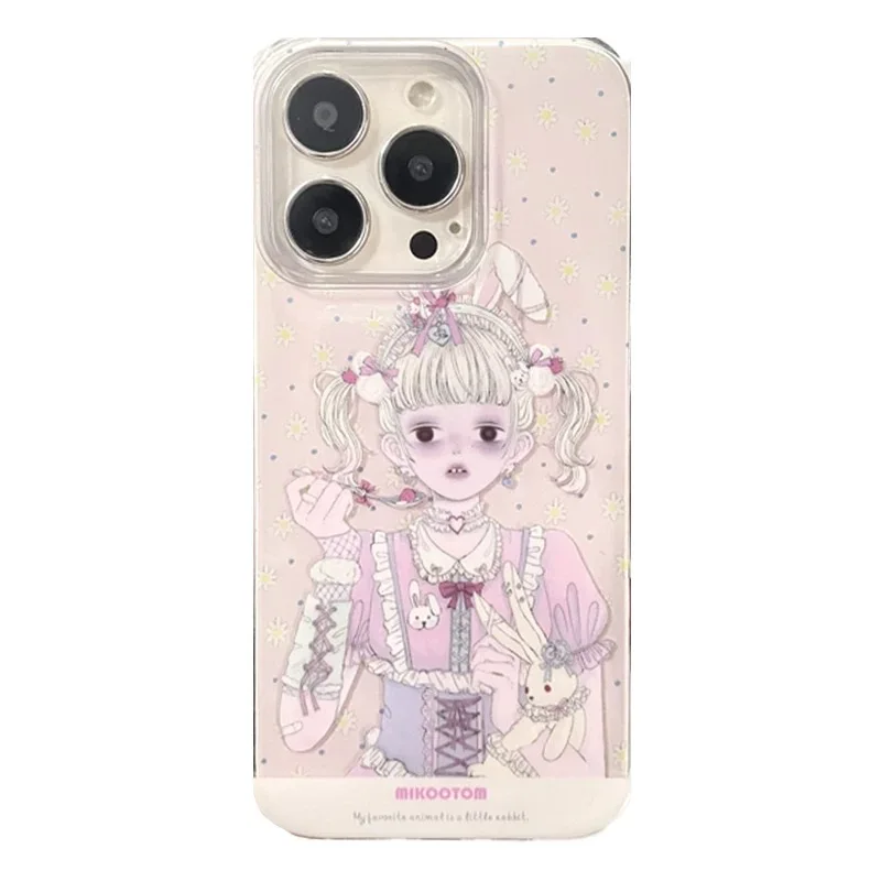 Rabbit girl mobile phone case, suitable for iPhone