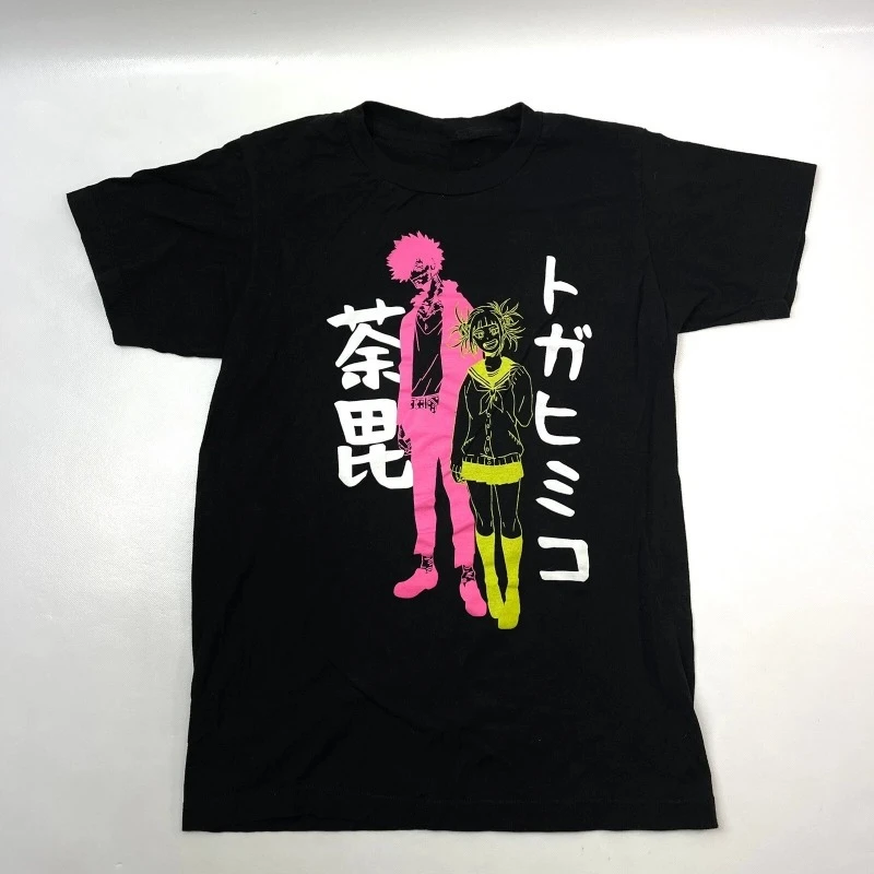 بلدي بطل الأكاديمية توغا دابي كانجي النيون قميص أسود أنيمي رجل الشارع الهيب هوب روك قصيرة الأكمام المرأة جولة الرقبة #1