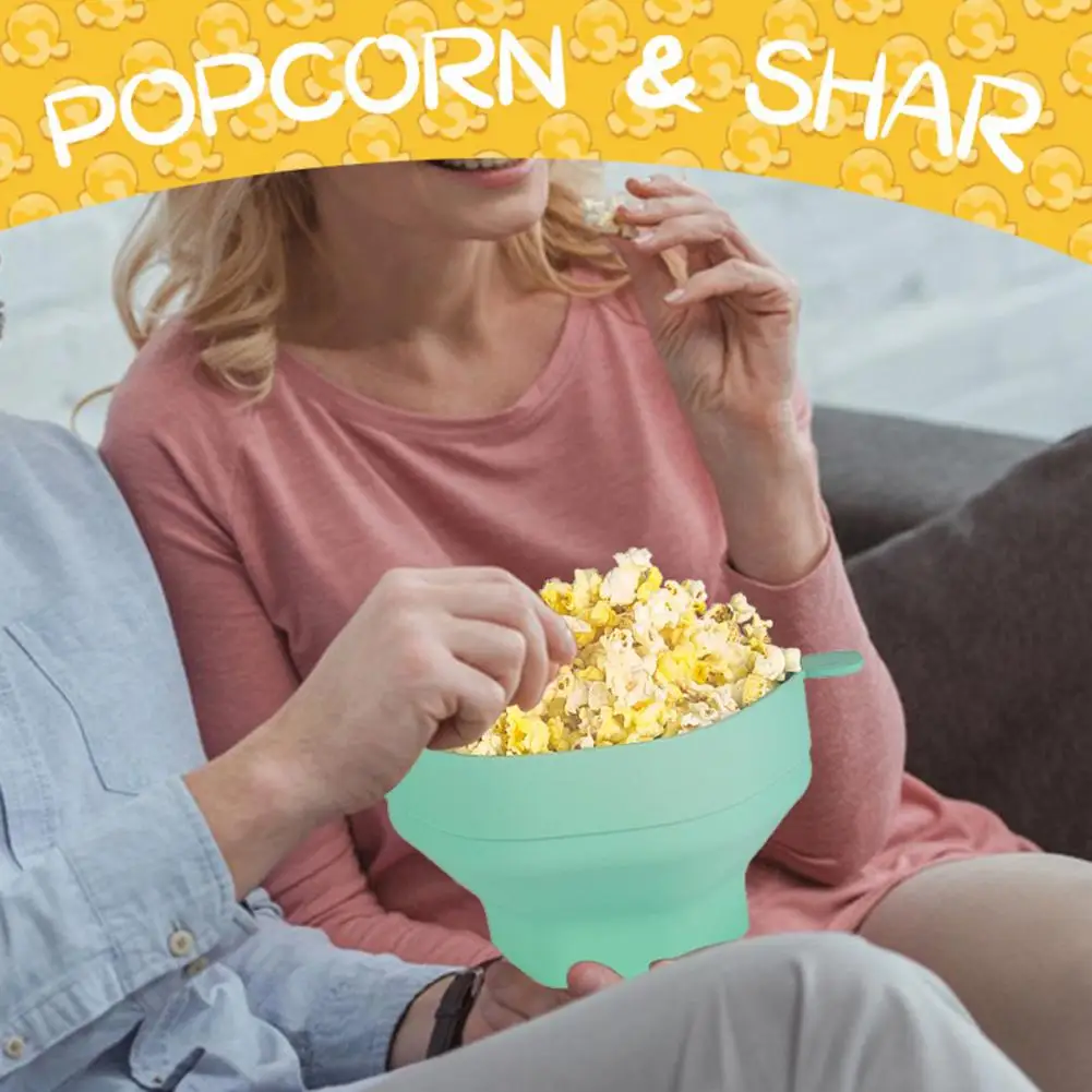

Kitchen Accessories Silicone Popcorn Bowl Capacity Silicone Microwave Popcorn Bowl with Lid Bpa Free Heat-resistant for Food