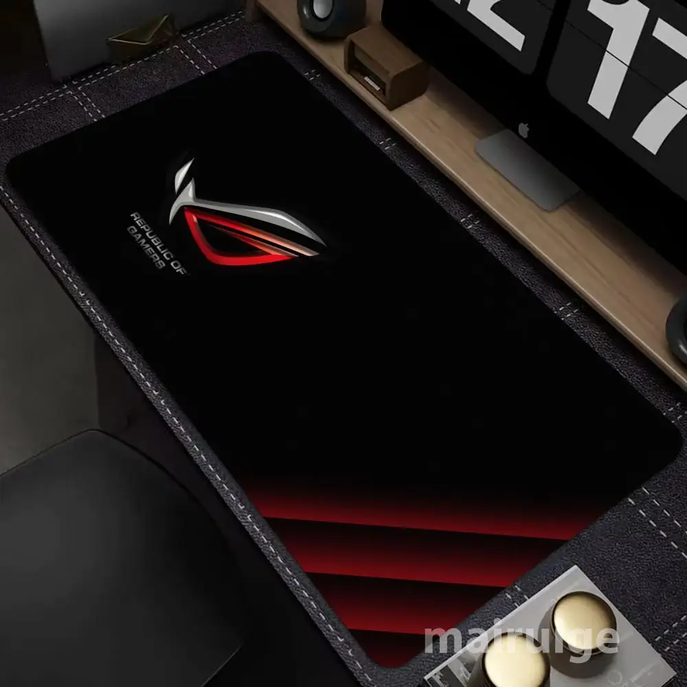 

ROG Black Red Gaming Mouse Pad Large Computer Office Game Table Mat XXL Rubber Anti-slip Stitched Keyboard Mats Long Desk Pads