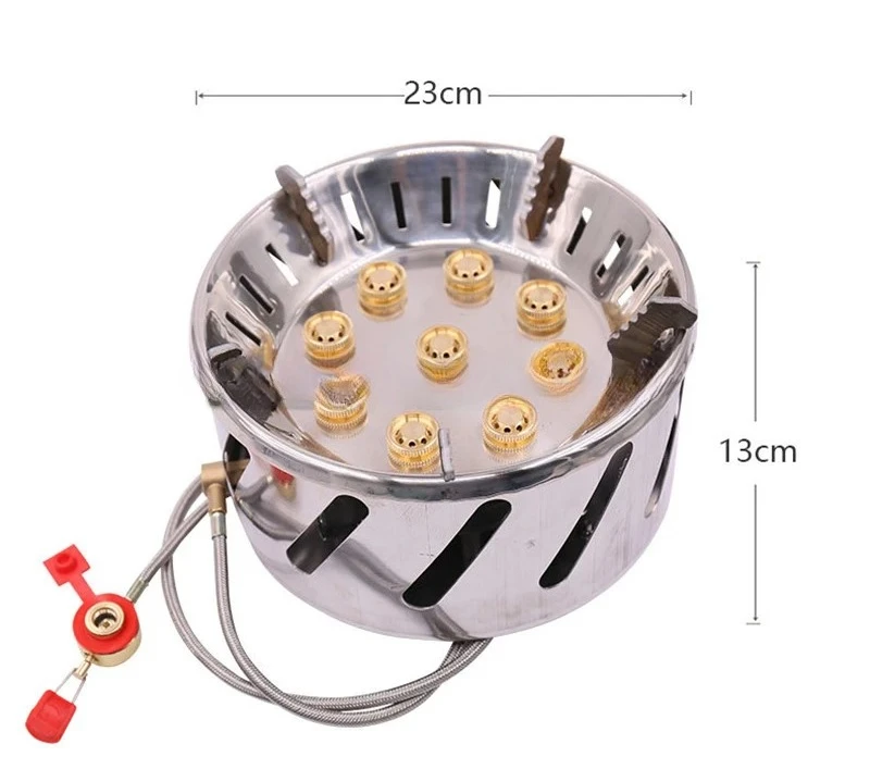 9Cores Strong Fire Stove Multiple People Camping Picnic Stir-frying Stewing Stove Windproof Backpack Stove