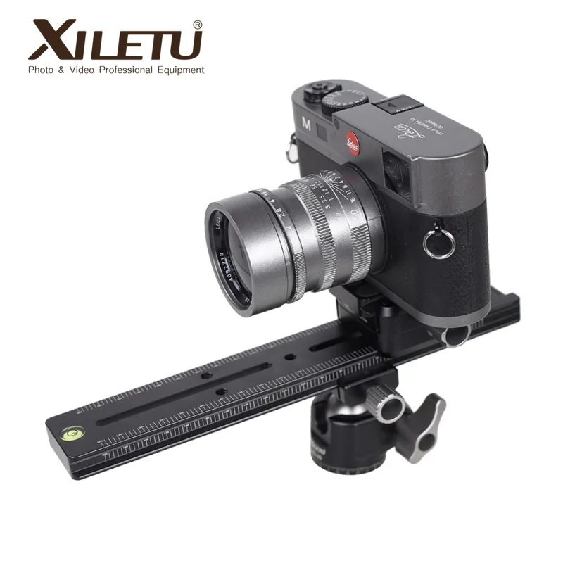 XILETU LCB-24B Track Dolly Slider Focusing Focus Rail Slider & Clamp with QR Plate Meet Arca Swiss For DSLR Camera Nikon Canon