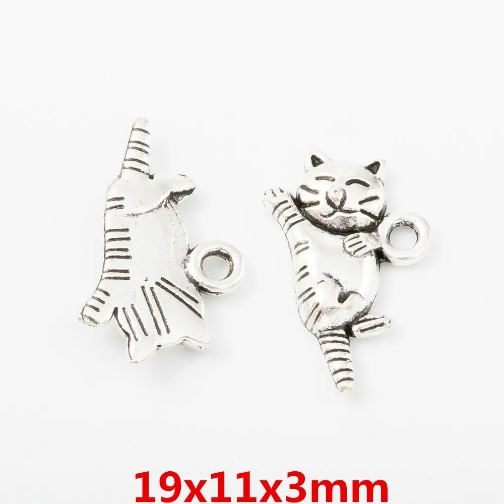 

110pcs cat Craft Supplies Charms Pendants for DIY Crafting Jewelry Findings Making Accessory 456