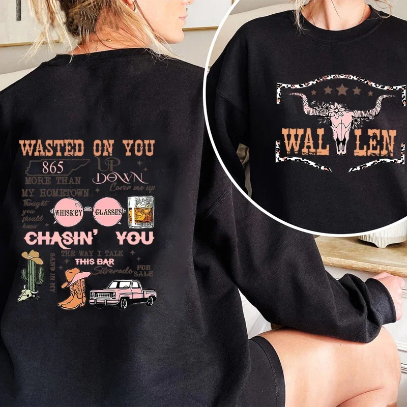 

Vintage Wallen Western Bundle Sweatshirts Cowgirl Country Music Pullover Hoodie Wallen Western Retro Cowboy Female Sweatshirt