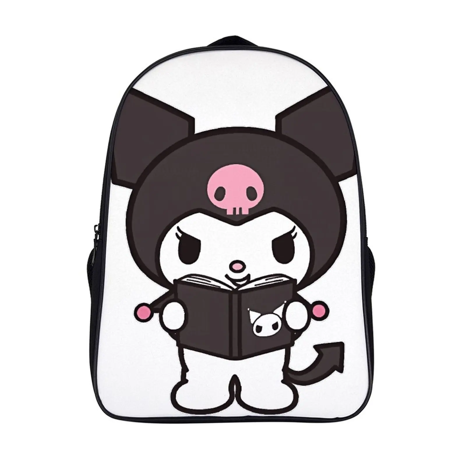 

Модный школьный рюкзак с мультипликационным рисунком Sanrio Kuromi, 16 дюймов, 2 отделения