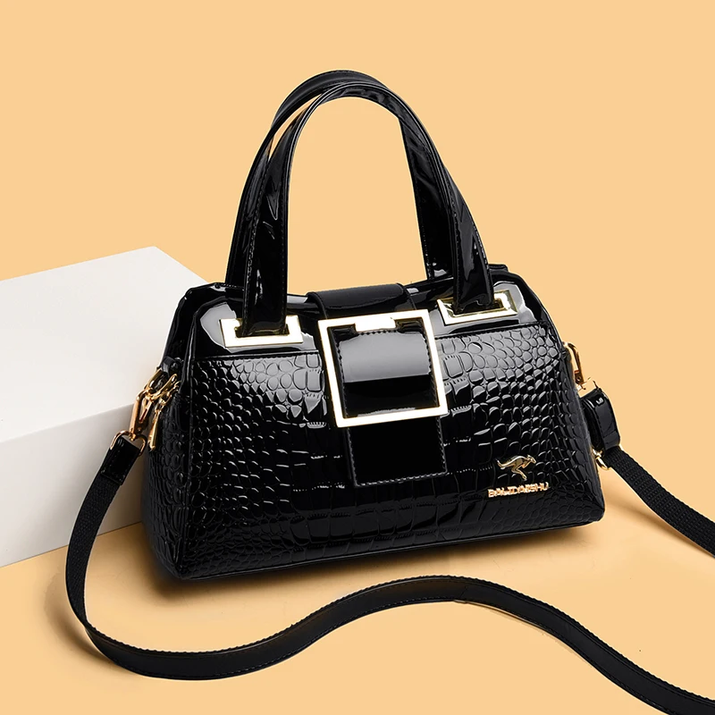 Bolso de hombro de cuero con letras para mujer, bolsa de mano de gran capacidad, de lujo, a la moda, de diseñador, 2023