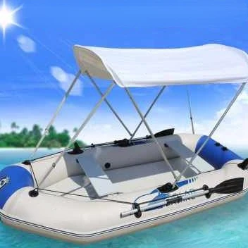 Rubber Boat Awning Canopy Thickened Speedboat Aluminum Alloy White Canopy Portable