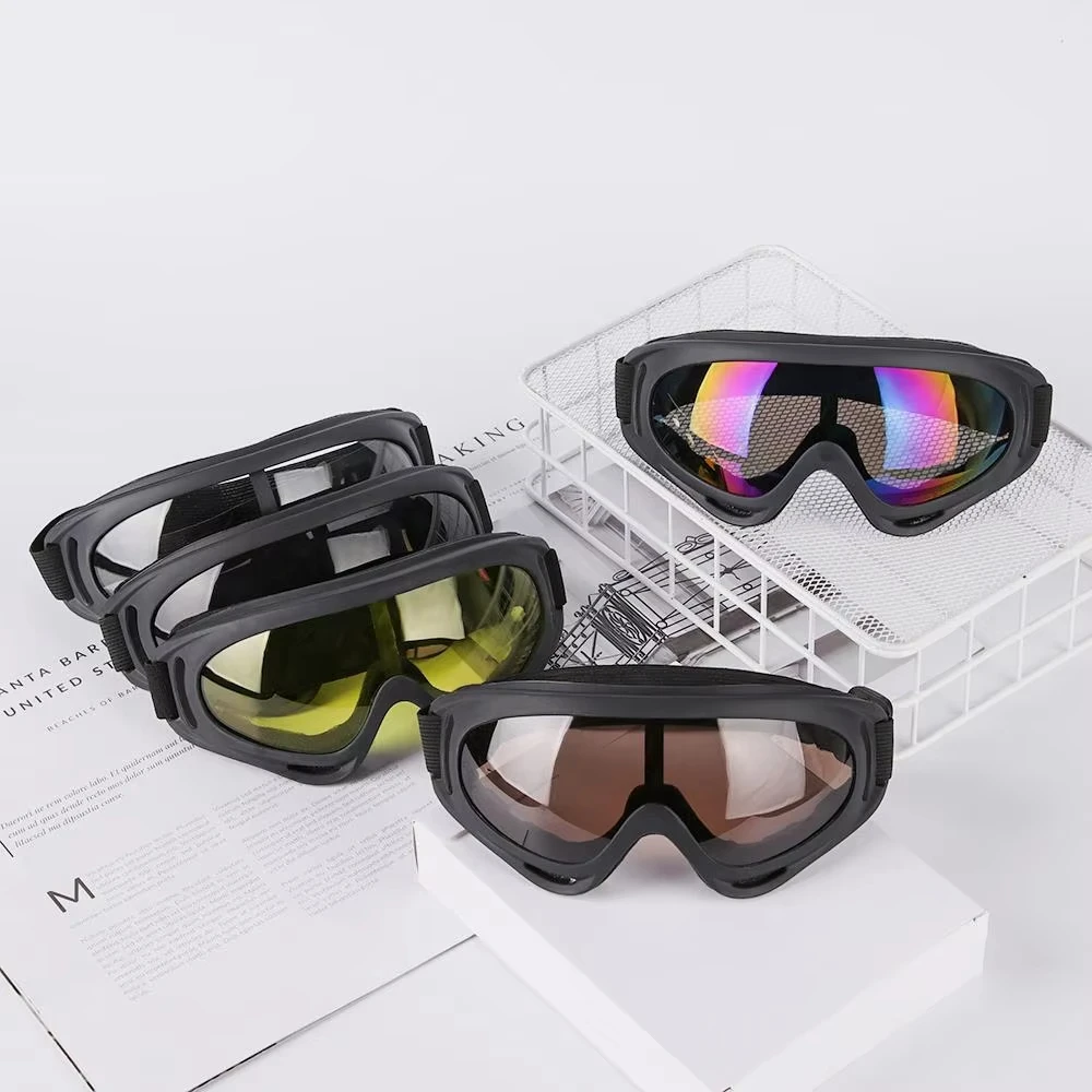 DIZETION, 1 unidad, gafas de esquí a prueba de viento para invierno, gafas para deportes al aire libre, gafas de esquí a prueba de polvo, gafas de sol con montura de lente