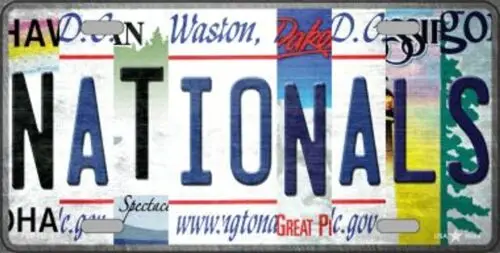 

Nationals Baseball Strip Art License Plate Metal Tin Sign Plaque Wall Decor