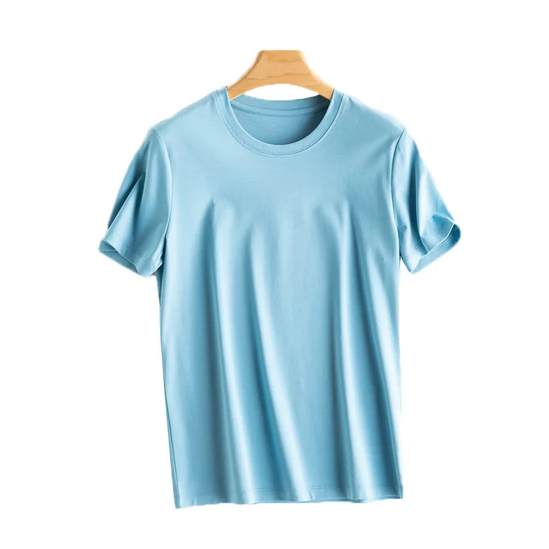 Heavy Upgrade 6% Natural Mulberry Silk Cool Feeling Loose Silk Cotton Women's Round Neck Versatile Short Sleeved T-shirt