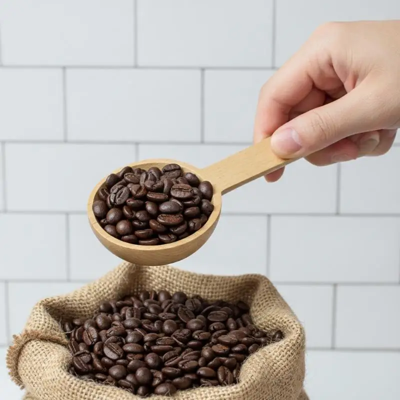 Wooden Measuring Spoon Portable Beech Walnut Food Grade 7.5-45ML Durable Kitchen Gadget for Home Baking Pastry Making