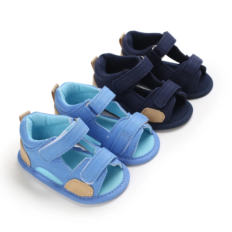 

VALEN SINA Summer Baby Sandales Shoes Toddler Girl Boy Canvas Sandals Non-Slip First Walker Crib Shoes For 0-18months