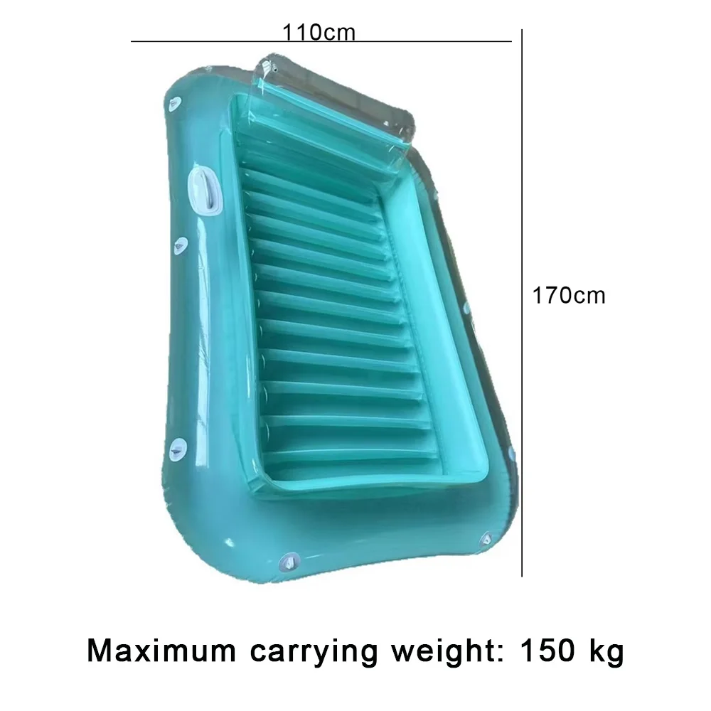 Nadmuchiwany materac do opalania – duży materac dmuchany, leżak do relaksu w ogrodzie i basenie, letnia zabawa