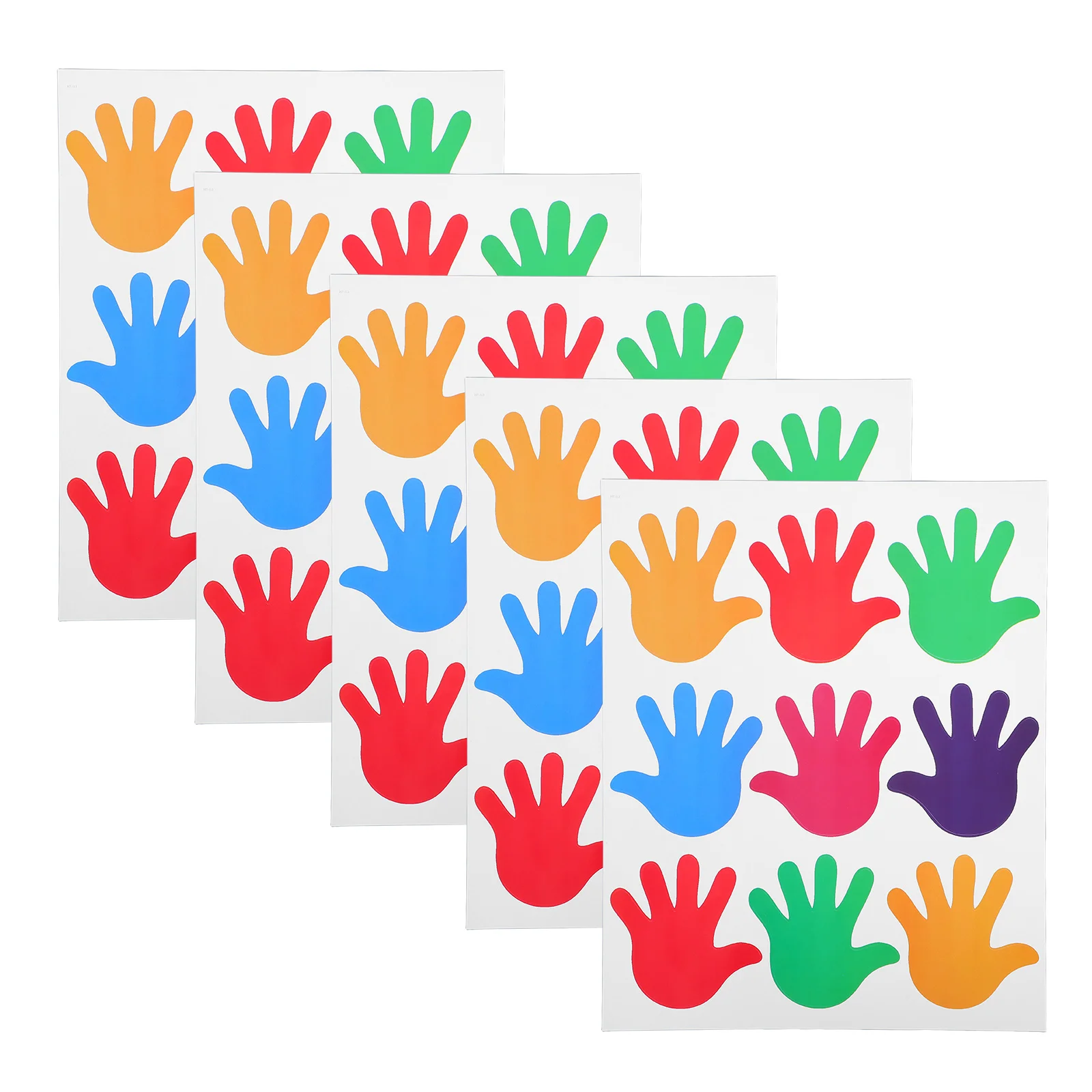 

45Pcs Waterproof Hand Print Floor Stickers Removable Easy Clean Bedroom Living Room Shower Bathroom Peel Stick Decals