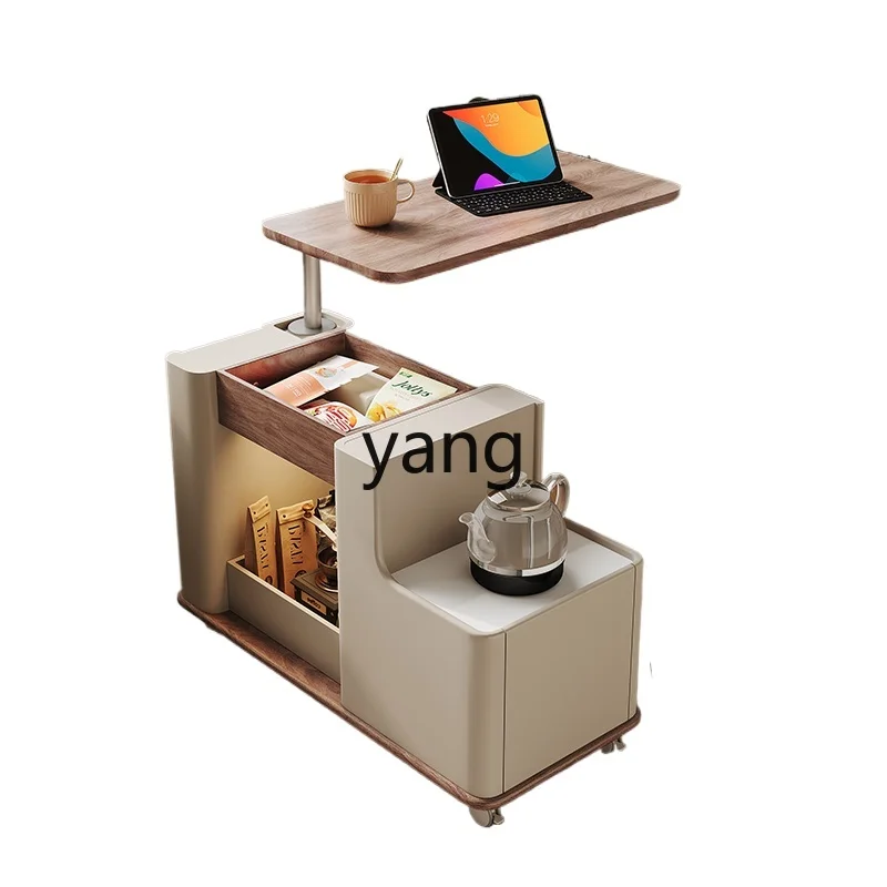 

ZL movable coffee table cart small apartment modern living room snacks sofa side lift trolley