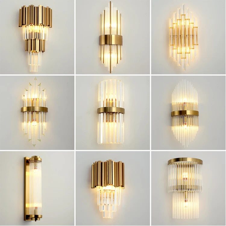 

Crystal Wall Lamp, Post-modern Minimalist Creative Living Room Background Wall, Staircase Lamp, Nordic Style Bedside Lamp