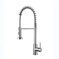 Kitchen Faucet with Pull Down Sprayer Commercial Spring Kitchen Sink Faucet Pull Out Sprayer Hot Selling Stainless Steel Modern