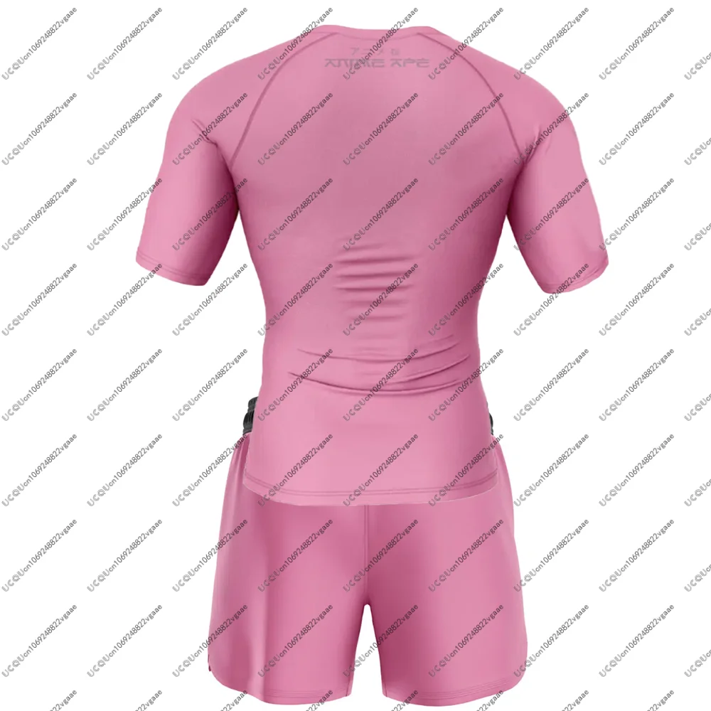 الوردي ماجين بو لعبة دراغون بول Z ملابس رياضية الرجال الفتيان المحملة الأعلى بنطال قصير طفح الحرس تي شيرت السراويل البرازيلي جيو جيتسو الصالة الرياضية مجموعة 2 قطعة