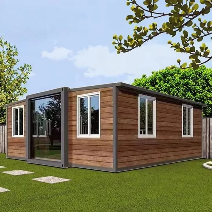 Folded Farmhouse Guesthouse Expands Container Houses Unfolding Three Sections Combined Fully Equipped Movable Mall Warehouse