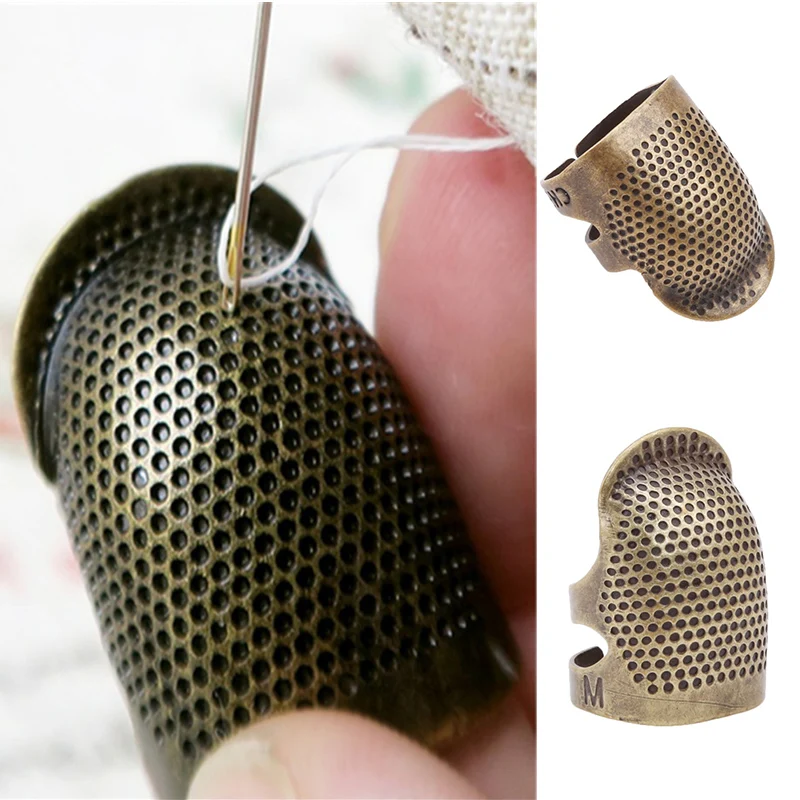 Hot New Antique Metal Brass Sewing Thimble Needles Finger Protector DIY Helpful Sewing Tools Accessories