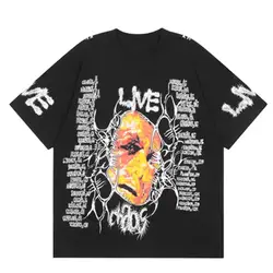 New Men KEN CARSON A GREAT CHAOS MERCH Tour T Shirts T-Shirt Hip Hop Skateboard Street Cotton T-Shirts Tee Top US size N157