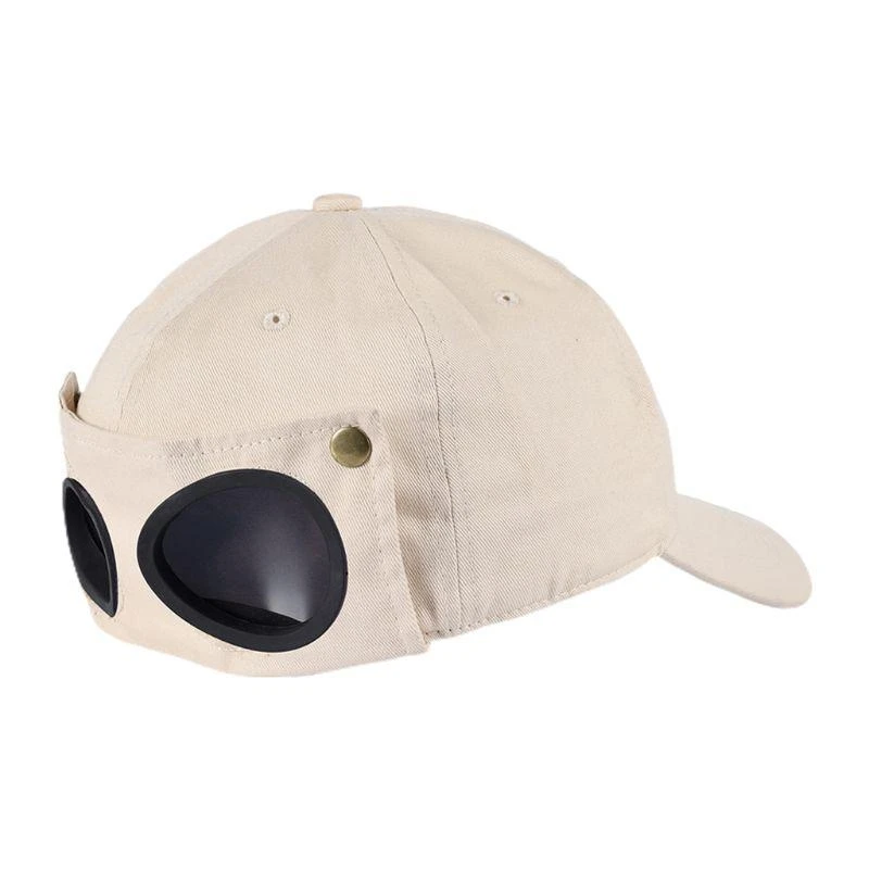 

652F Baseball Hat with Goggles Sunglasses Baseball Hat Dad Hat Curved Adjustable Soft Hip Hop Hats Outdoor