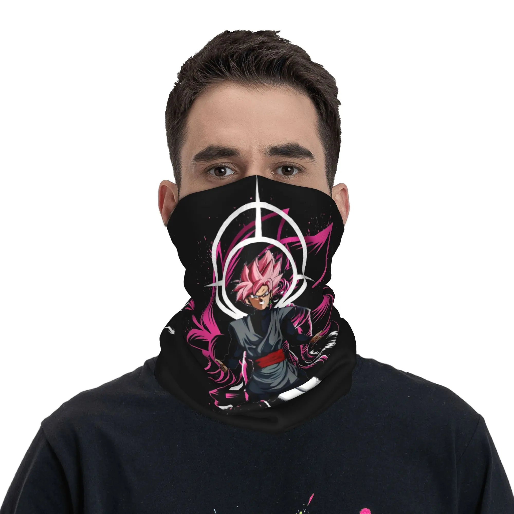 

Custom DBZ Vegeta Hot Manga Neck Gaiter Men Women UV Face Shield Winter Cartoon Bandana Scarf for Hiking