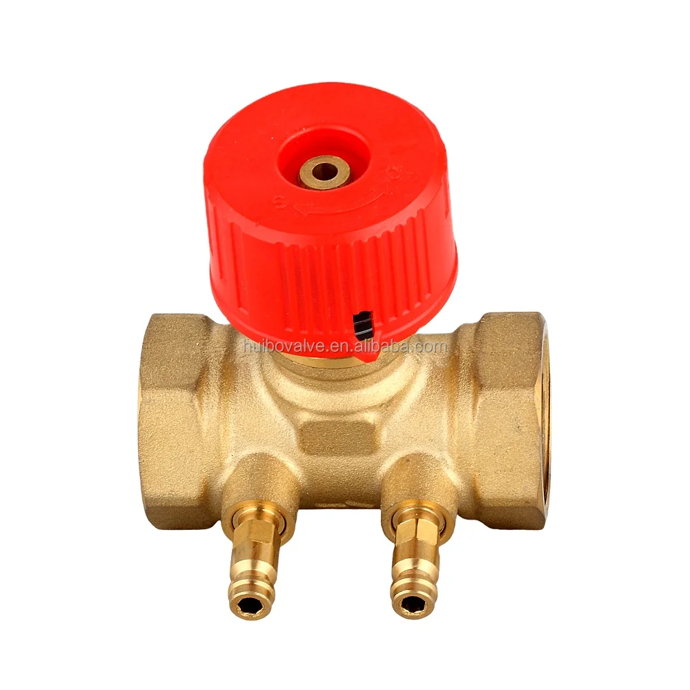 ATV&UTVManual Flow Control Brass Forged Balance Valve Brass Female Threaded Static Flow Control Balancing Valve