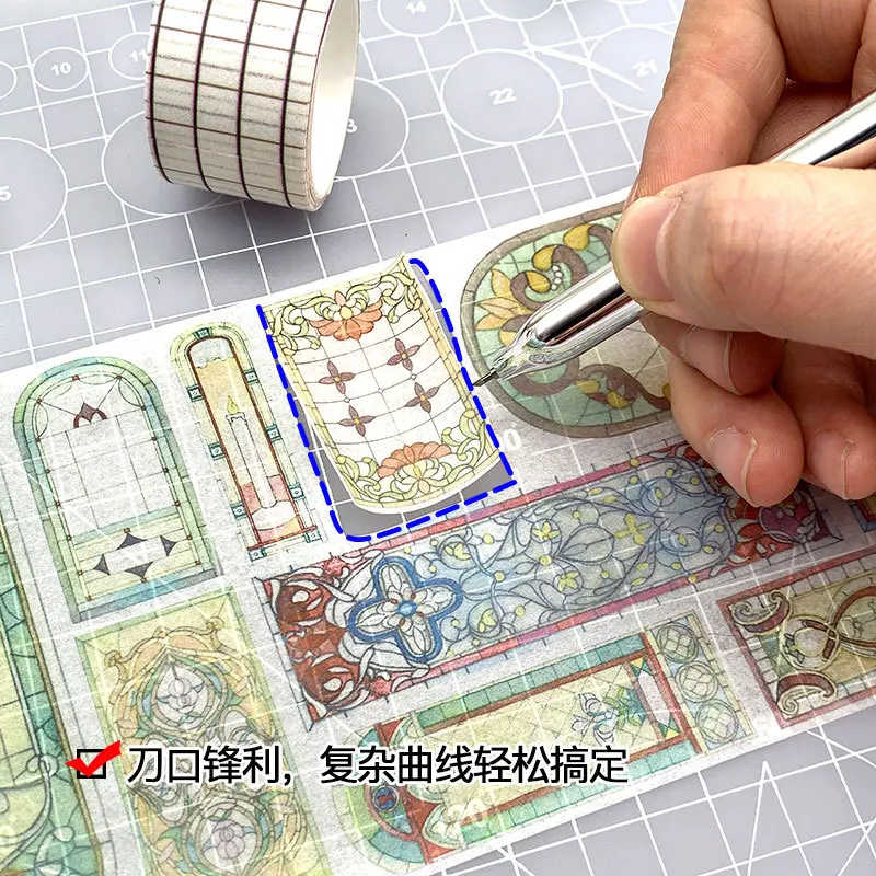 Cute Creative Design Utility Knife Scrapbook Journal Sticker Cutter Lip Pen Style Paper Carving Knife Student Supplies Gift