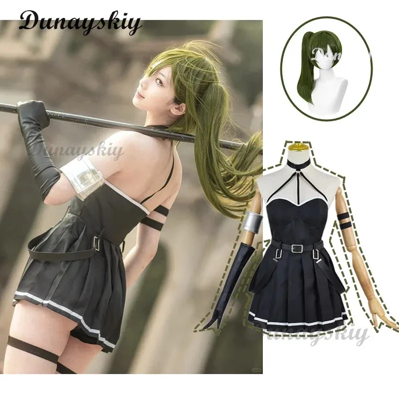 

ss23Frying Beyond Journey's End Ubel Косплей Костюм Парик Аниме Платье Unbel Униформа Перчатки Чулки Первоклассный Mage Хэллоуин