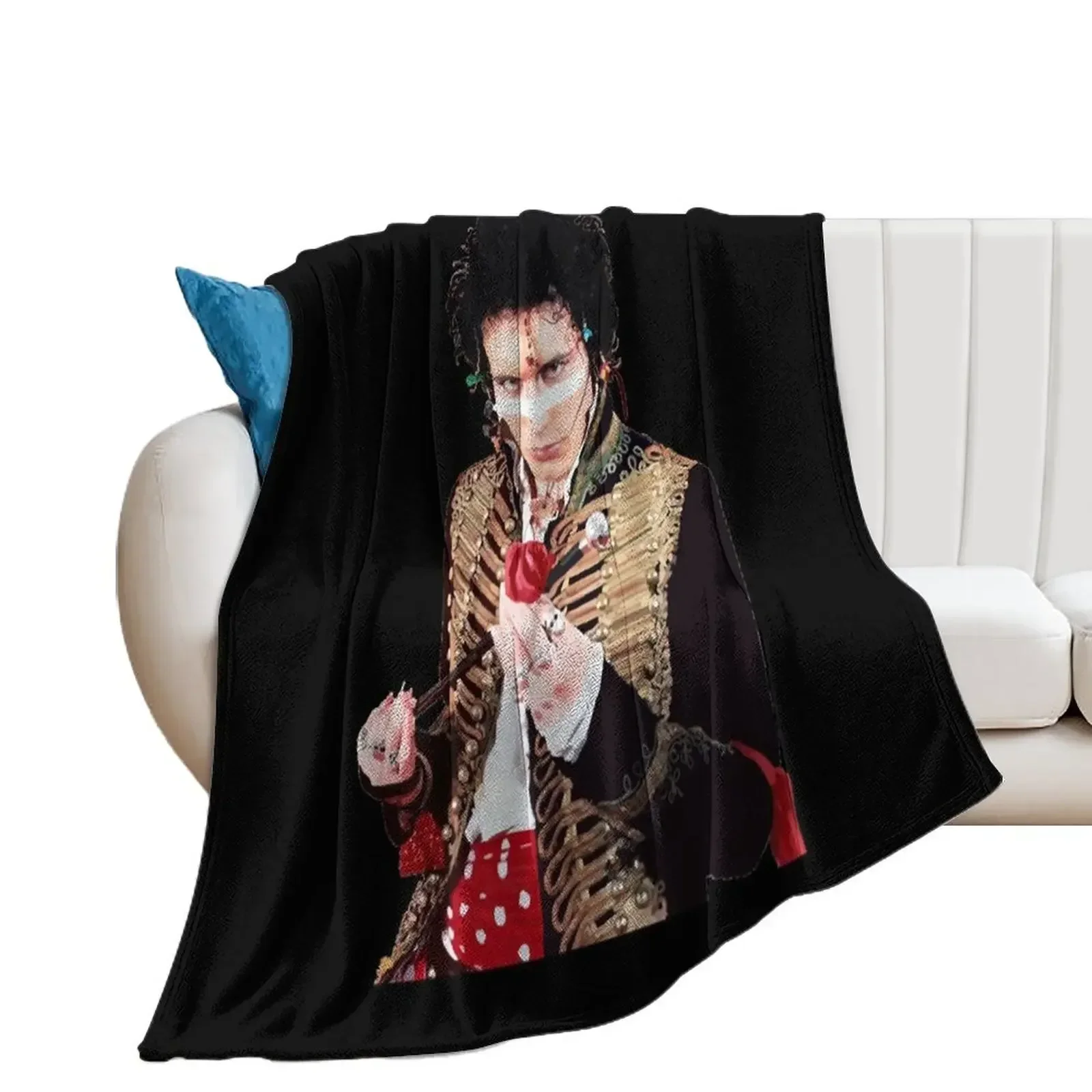 

Adam Ant Throw Blanket Single Soft Plush Plaid Blankets