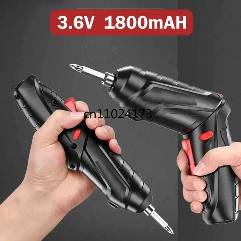 47 шт., 3 набора аккумуляторных отверток 6 В с аккумулятором 1800 мАч, портативная электрическая отвертка для бытового обслуживания электроинструментов